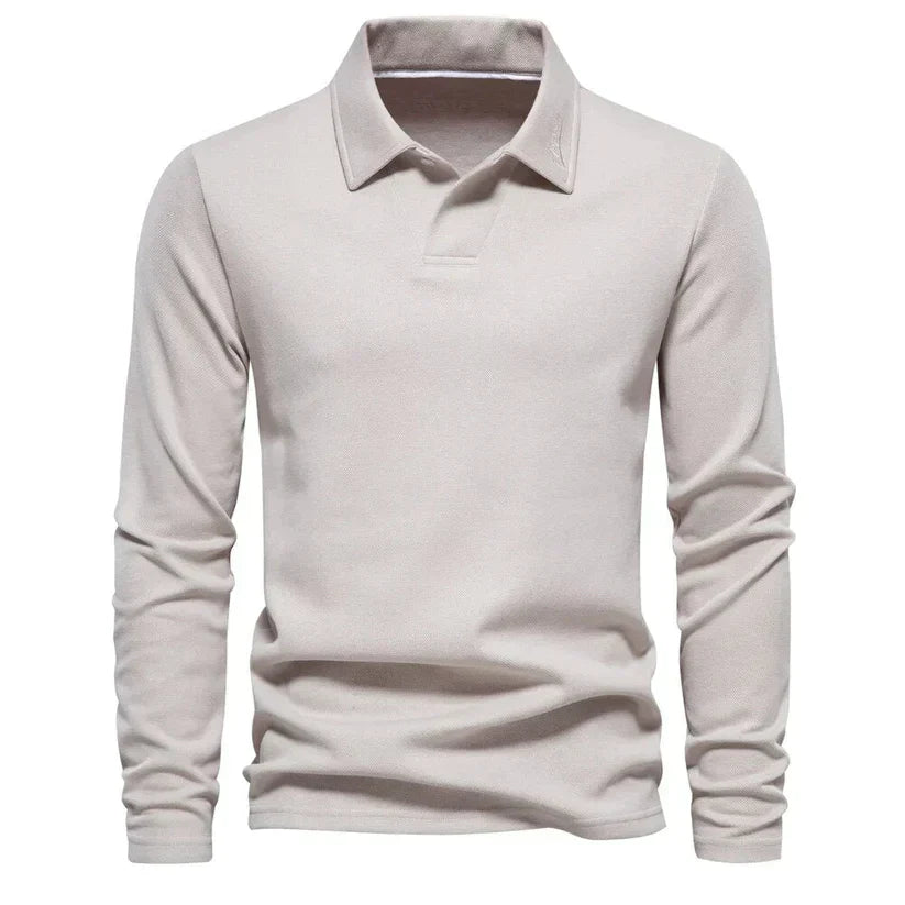 Image variant pour Karsten - Polo manches longues - Style intemporel - Hommes-6
