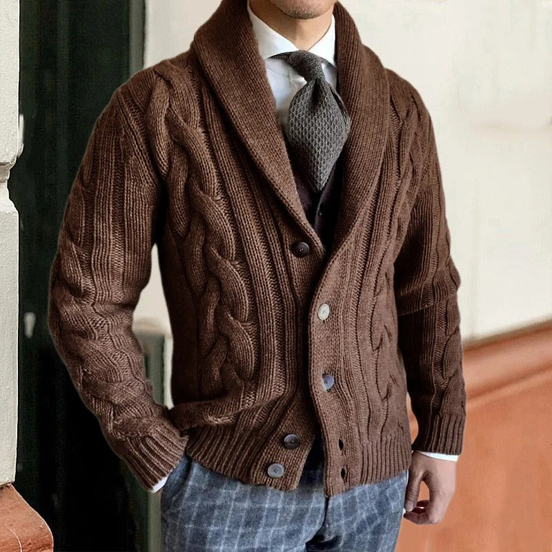 Laurent - Cardigan Élégant chaud en tricot homme