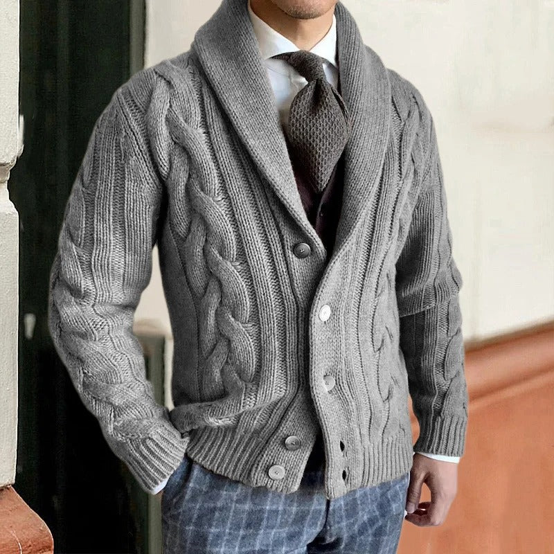 Laurent - Cardigan ĂlĂ©gant chaud en tricot homme