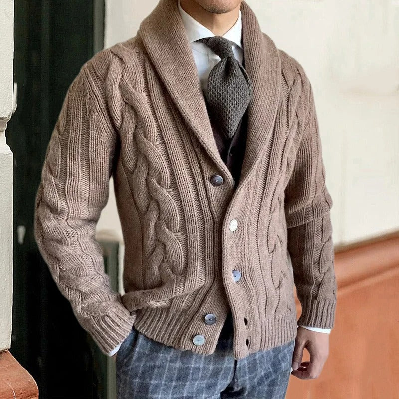 Laurent - Cardigan ĂlĂ©gant chaud en tricot homme