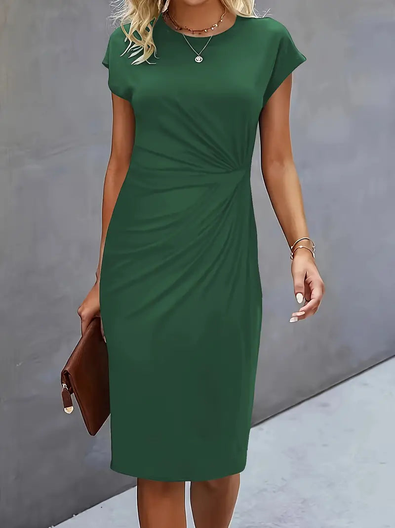 Robe Midi Femme Moulante Chic - Marine