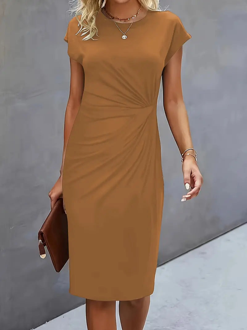Robe Midi Femme Moulante Chic - Marine