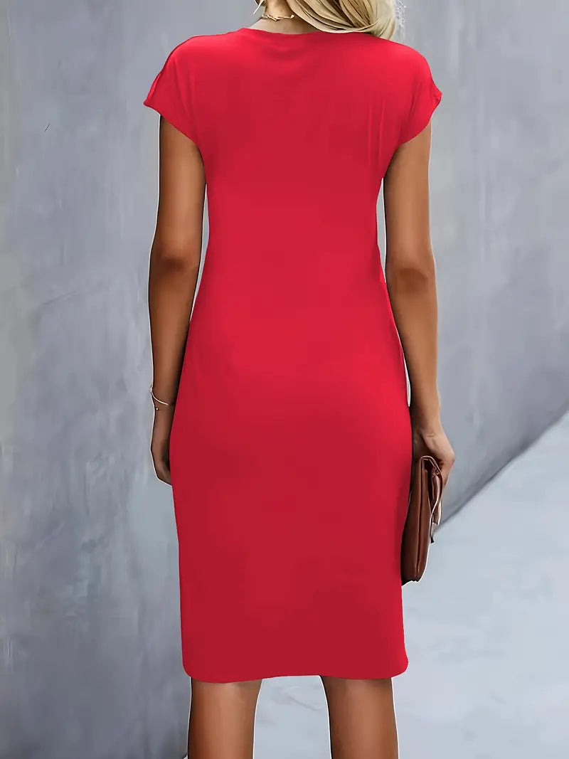 Robe Midi Femme Moulante Chic - Marine