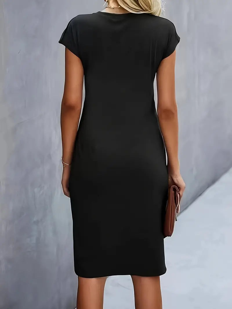 Robe Midi Femme Moulante Chic - Marine