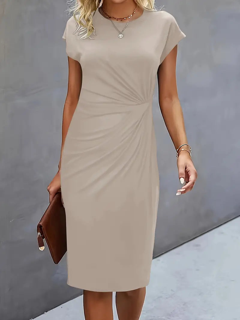 Robe Midi Femme Moulante Chic - Marine