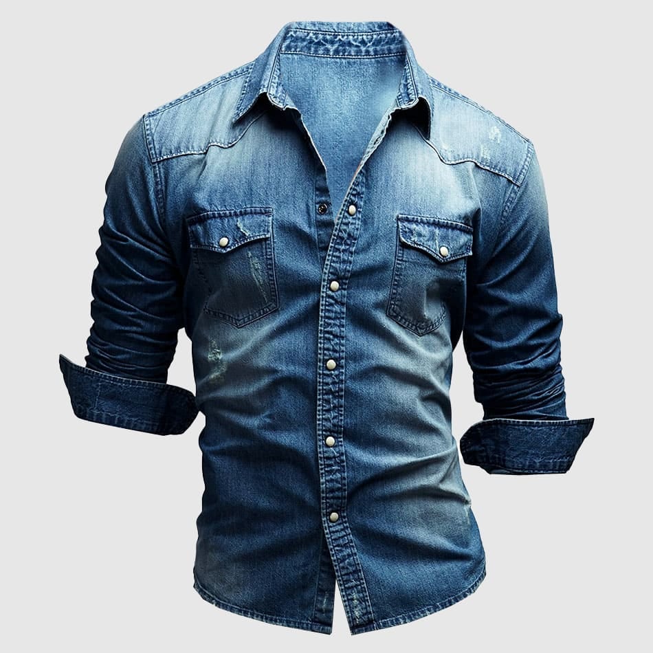 Sébastien - Chemise Jean Vintage Stylée Homme