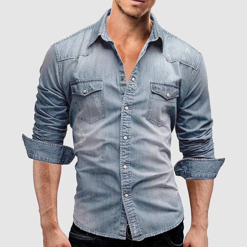 Sébastien - Chemise Jean Vintage Stylée Homme