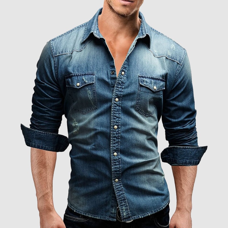 Sébastien - Chemise Jean Vintage Stylée Homme