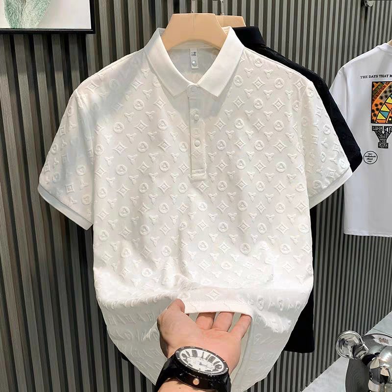 Jeroen - Polo en Jacquard pour hommes - Élégance décontractée - Polo pour hommes-4