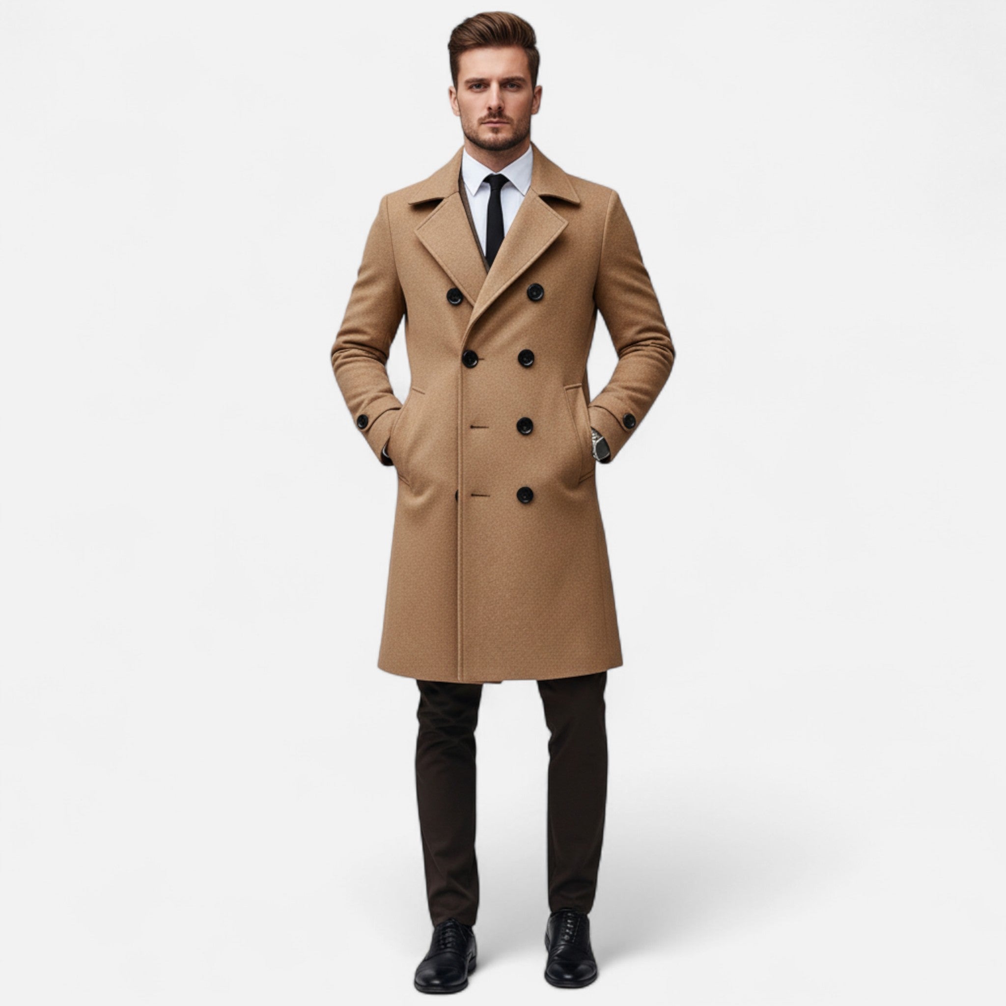 Hugo - Pardessus Long Double Boutonnage Homme