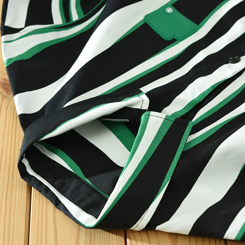 Camiel - Chemise rayée verte - Élégant - Hommes-3