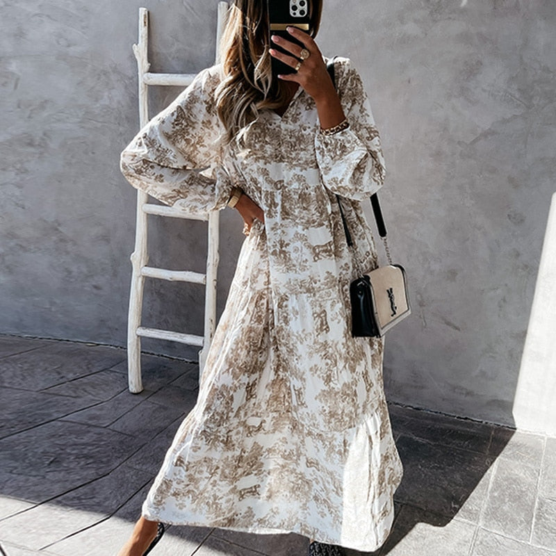 Image de variante pour Zaira - Robe Maxi à Manches Longues - Élégante et Confortable - Femmes-7