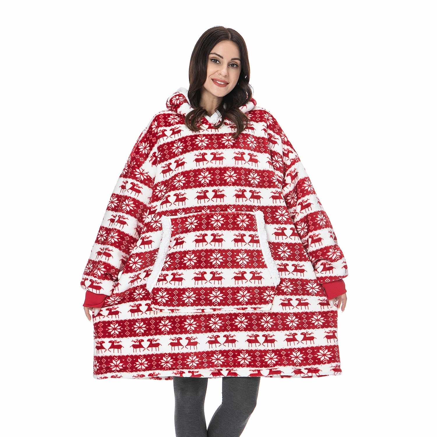 Mila - Pull femme plaid oversize