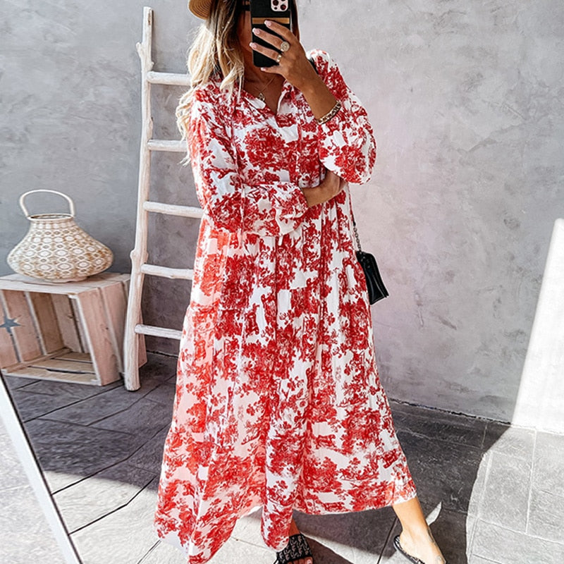 Image variante pour Zaira - Robe Maxi à Manches Longues - Élégante et Confortable - Femmes-19