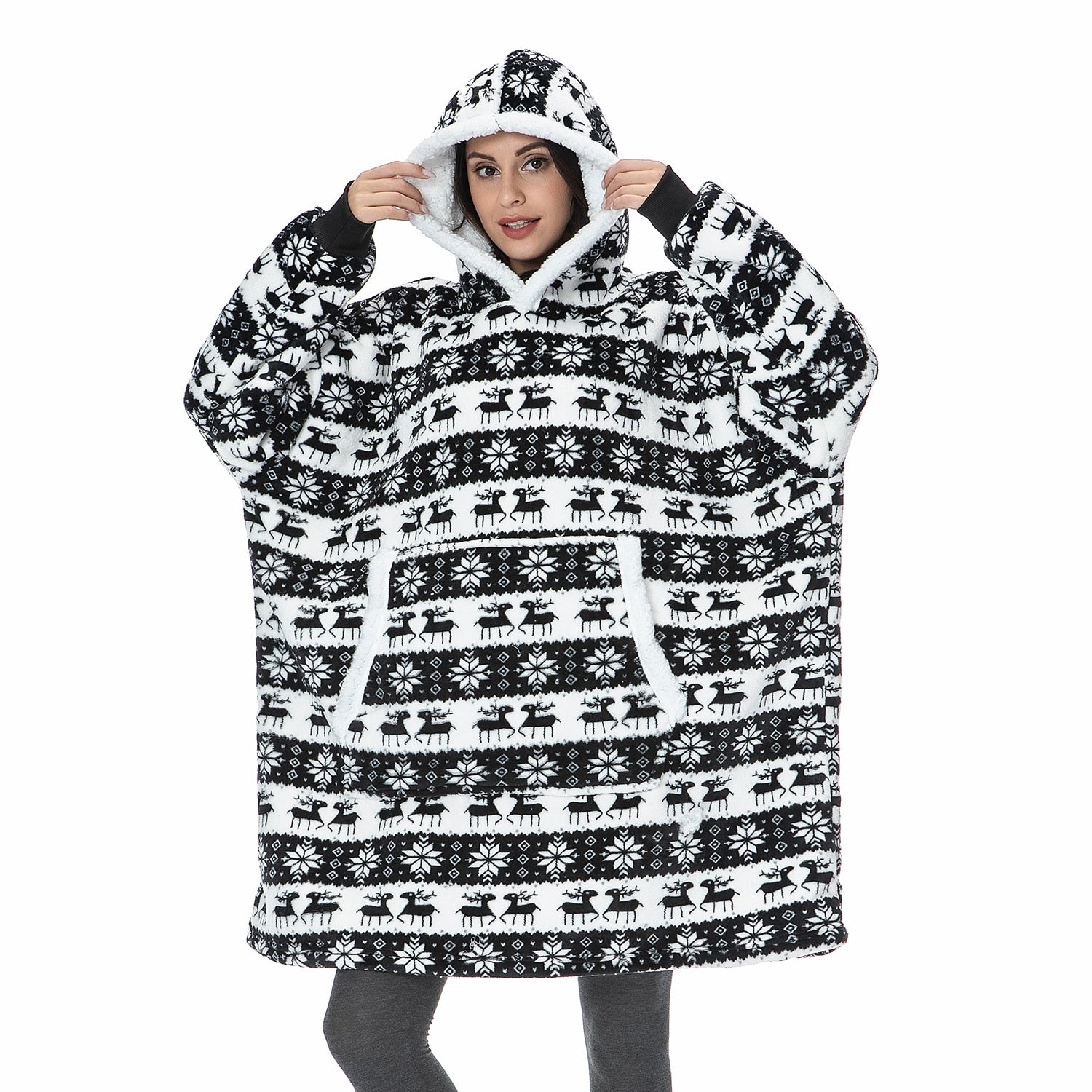Mila - Pull femme plaid oversize