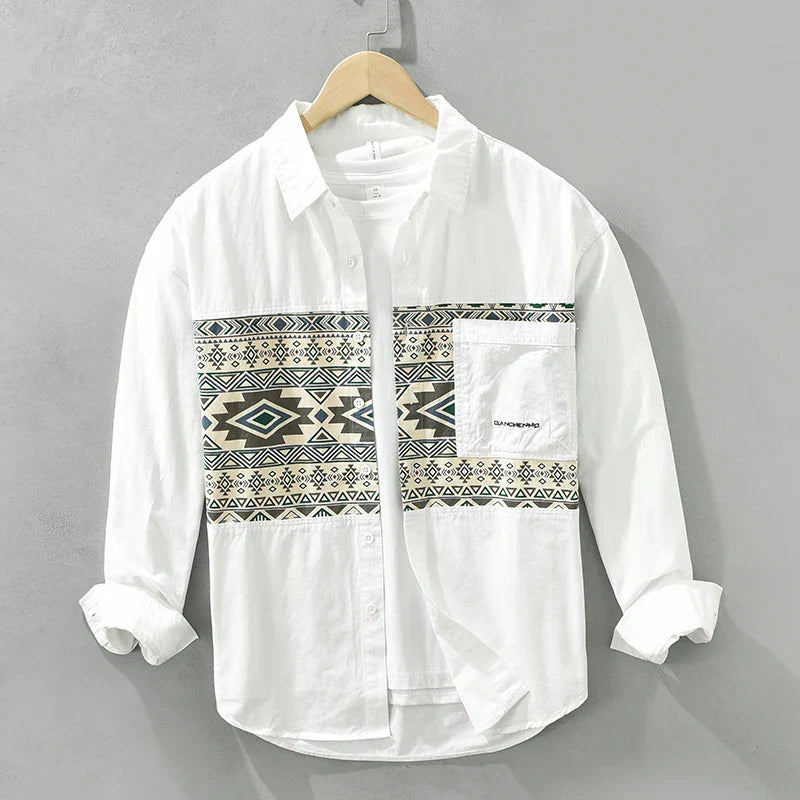Kane - Chemise en patchwork décontractée - Élégant - Hommes-2