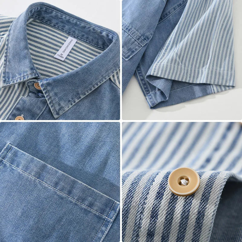 Jack - Chemise en denim pour homme - Décontractée - Tendance-4