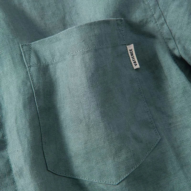 Jeroen - Chemise en Lin pour Hommes - Style Décontracté - Respirant et Confortable-6