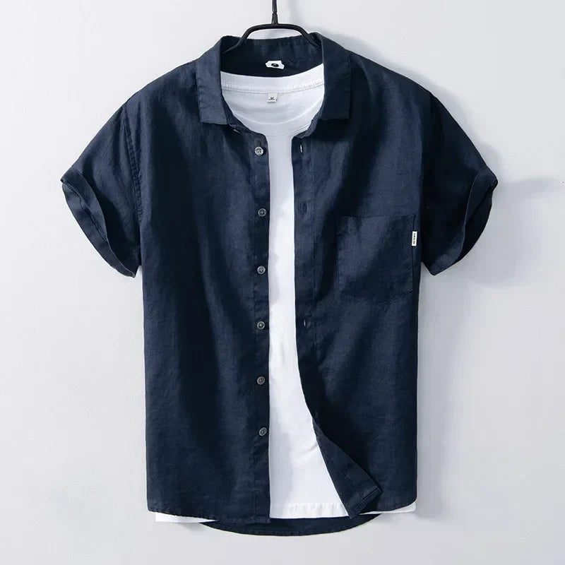 Jeroen - Chemise en lin pour hommes - Style décontracté - Respirant et confortable-4