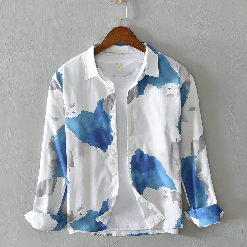 Image variant pour Jeroen - Chemise décontractée imprimée - Créatif - Hommes-7
