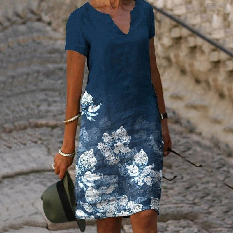 Marie - Robe D'ĂtĂ© LĂ©gĂšre ImprimĂ© Floral Femme