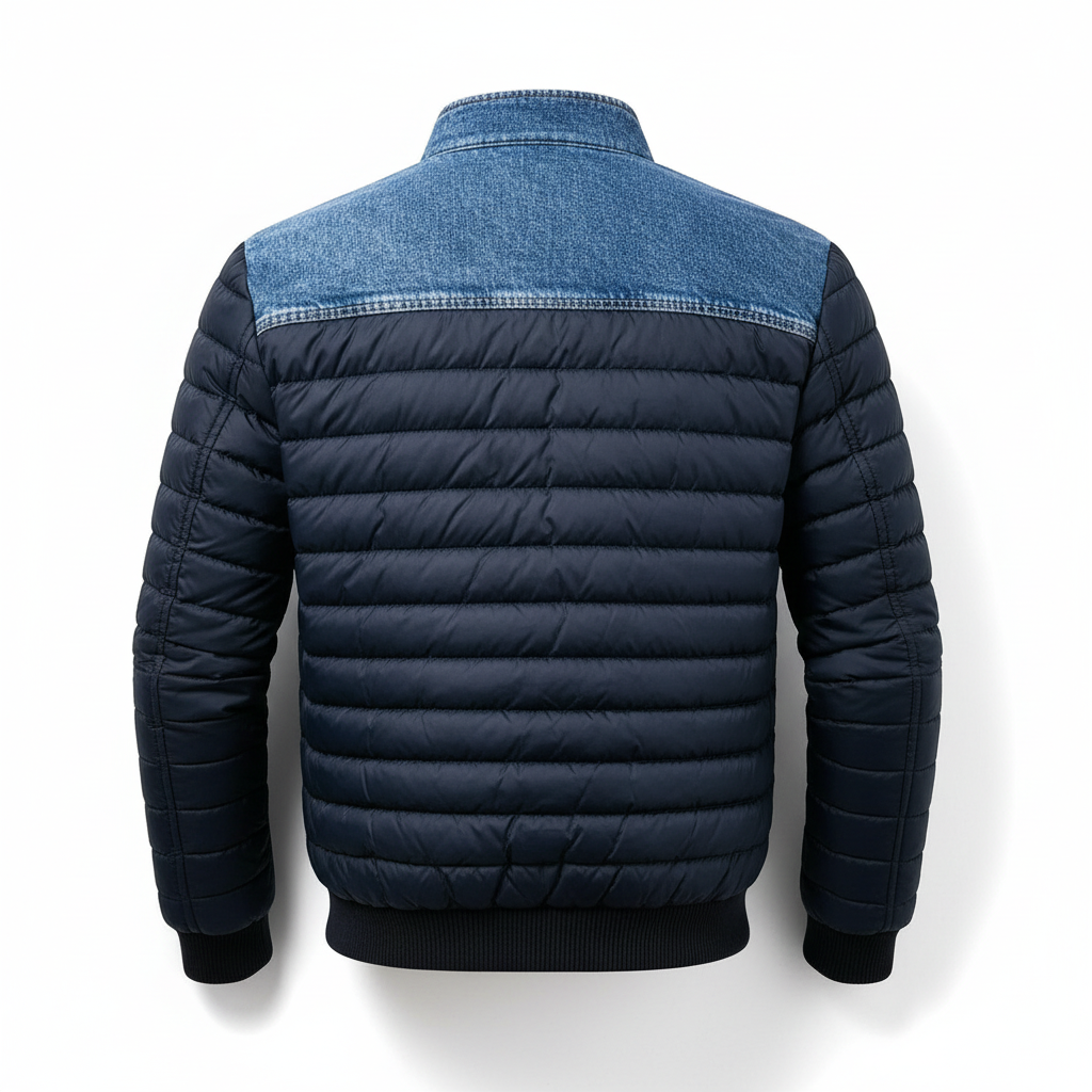 Damien - Doudoune Chic Jean Col Montant
