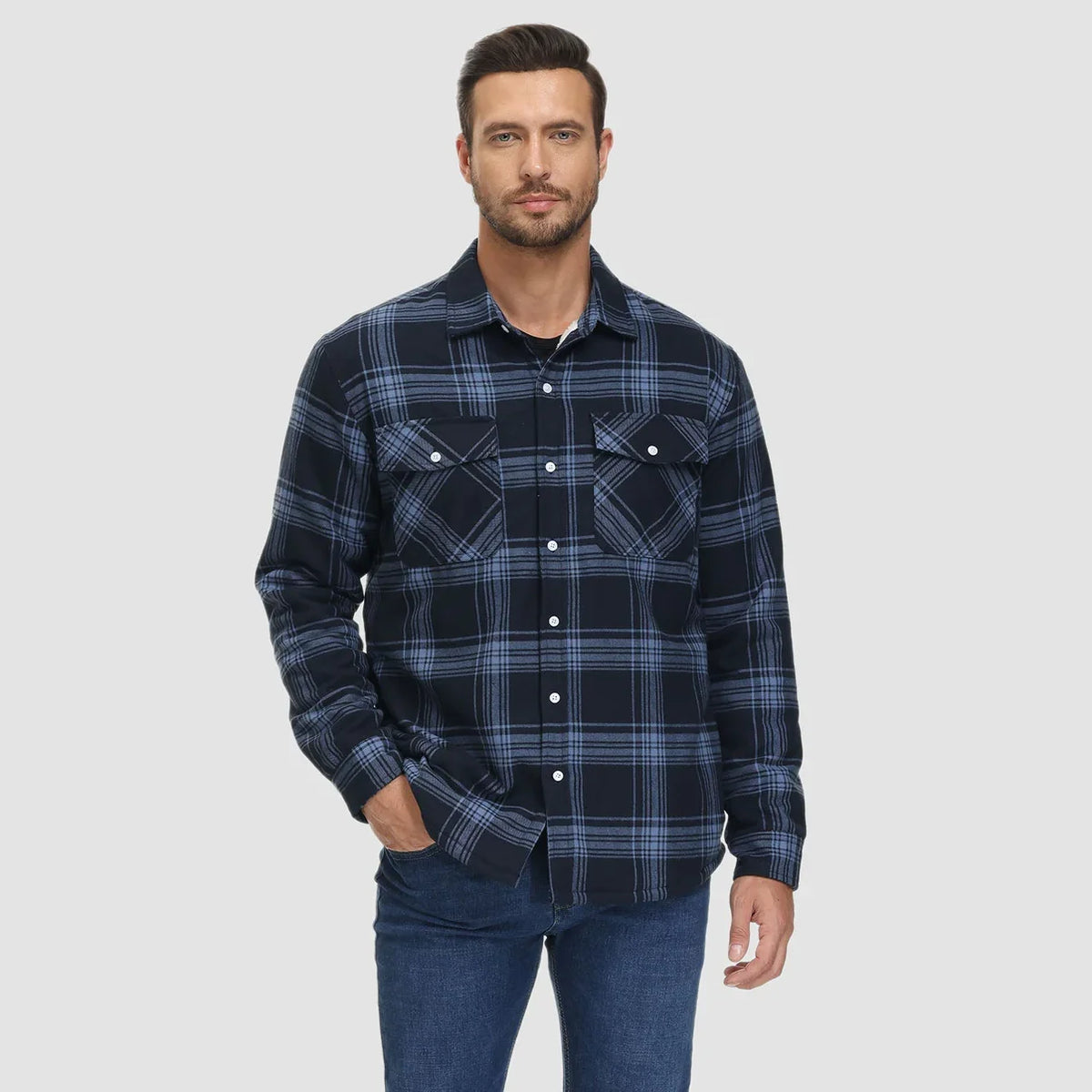 Thomas - Surchemise Chic Écossaise Sherpa