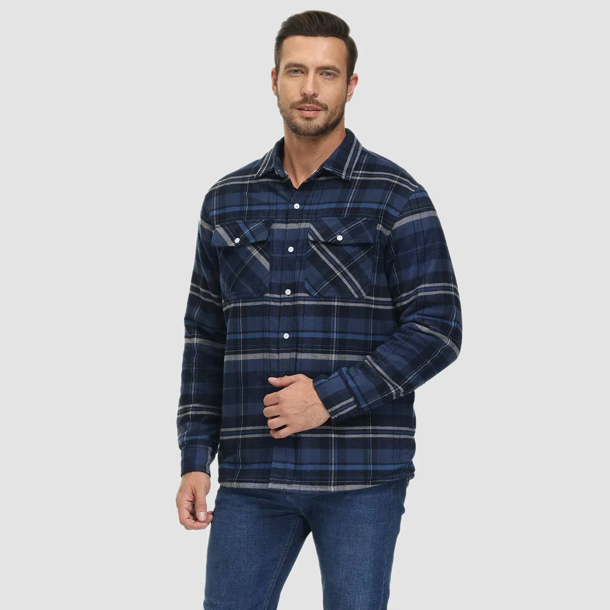 Thomas - Surchemise Chic Écossaise Sherpa