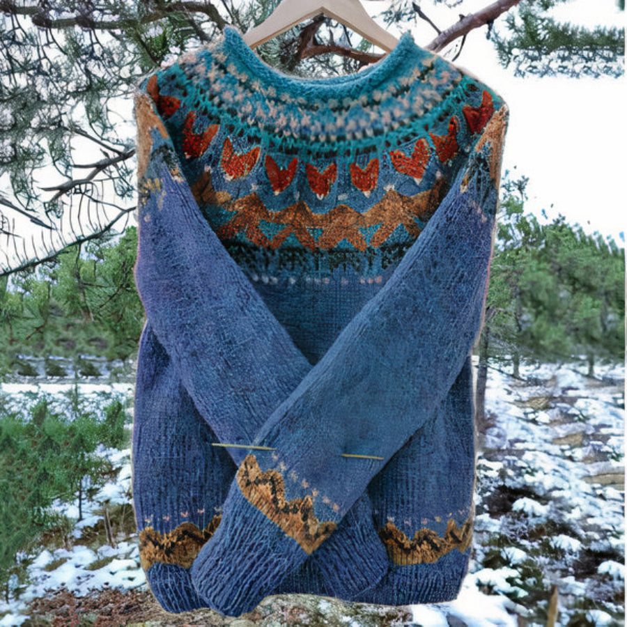 Amaris - Pull chaud vintage confortable pour femmes