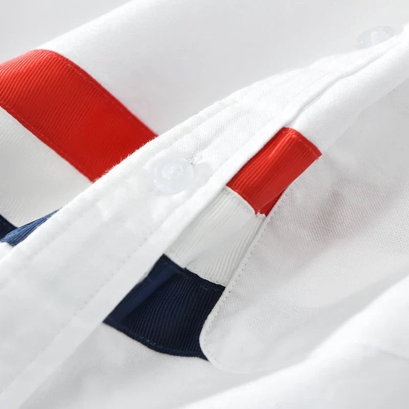 Jeroen - Chemise en Patchwork Rayé - Décontracté - Hommes-4