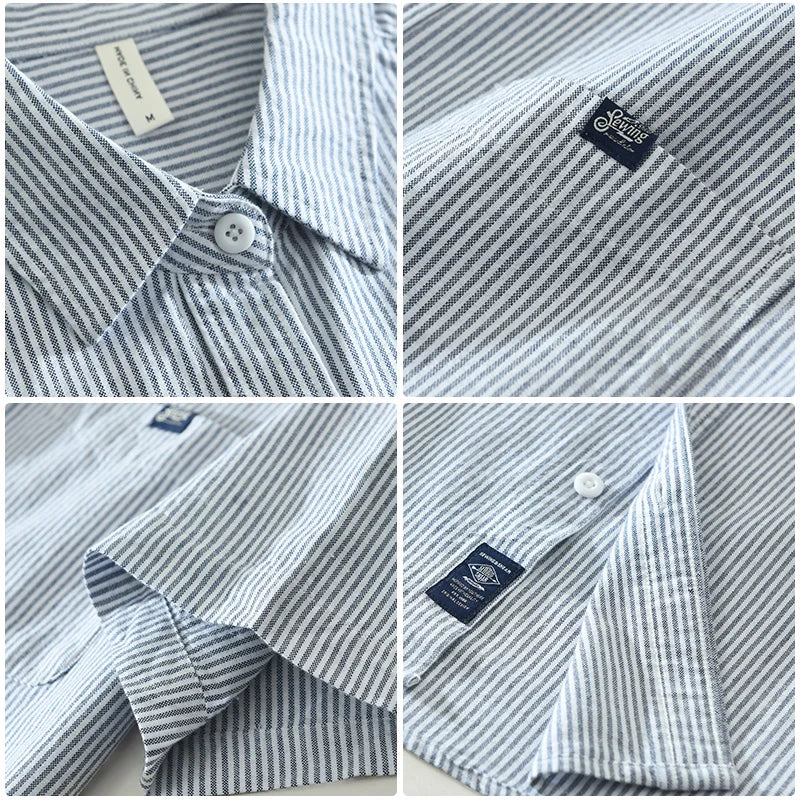 Lex - Chemise à rayures décontractée - élégant - Hommes-6