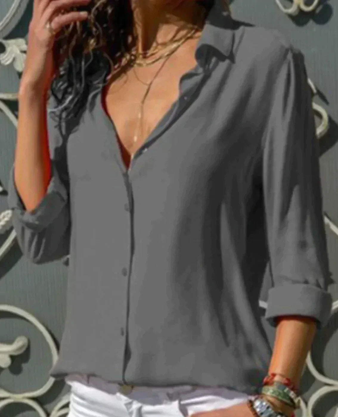 Chemisier Femme Manches Longues Fluide - Sasha