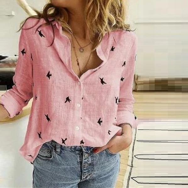 Margaux - Blouse Lin Légère Manches Longues Femme