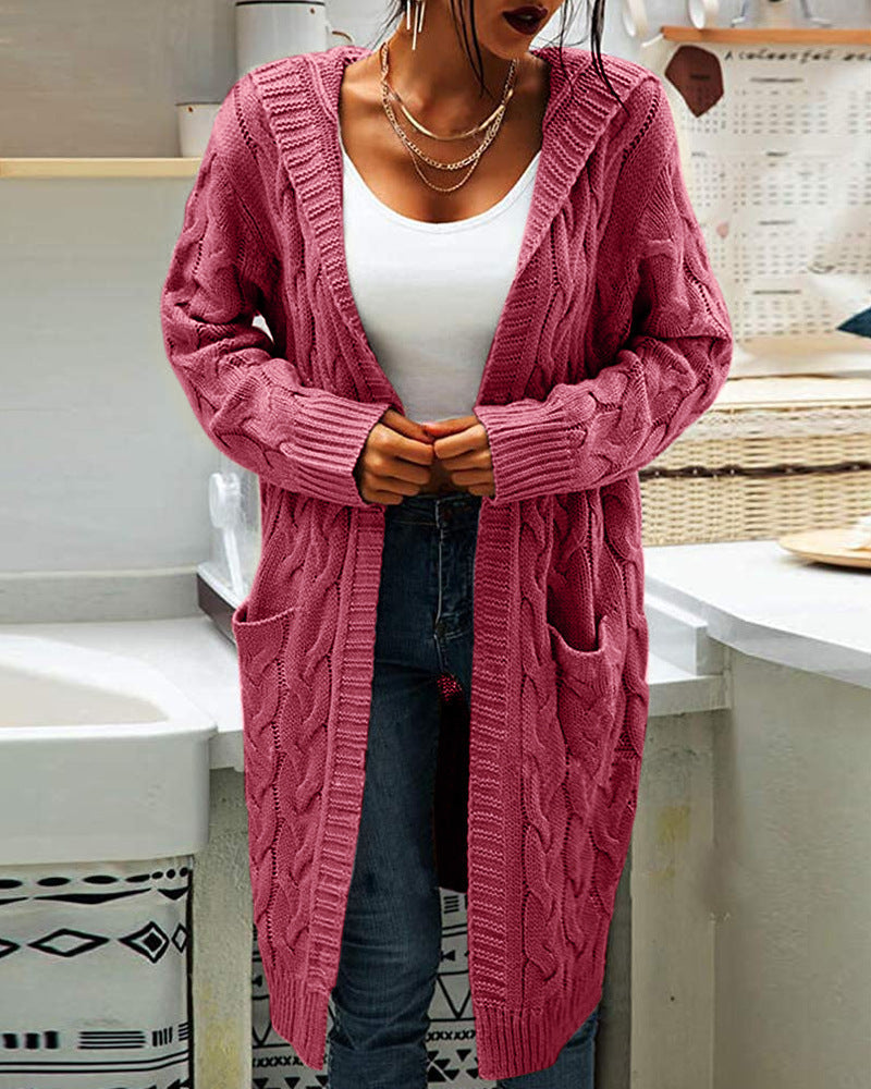 Aurélie - Cardigan Élégant Maxi Torsadé