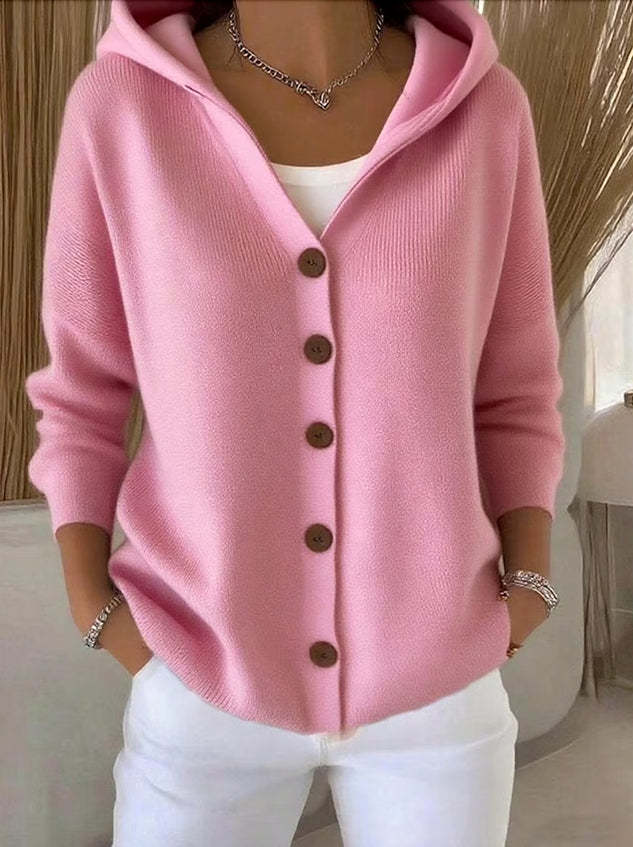 Camille - Cardigan Chic Imprimé à Capuche