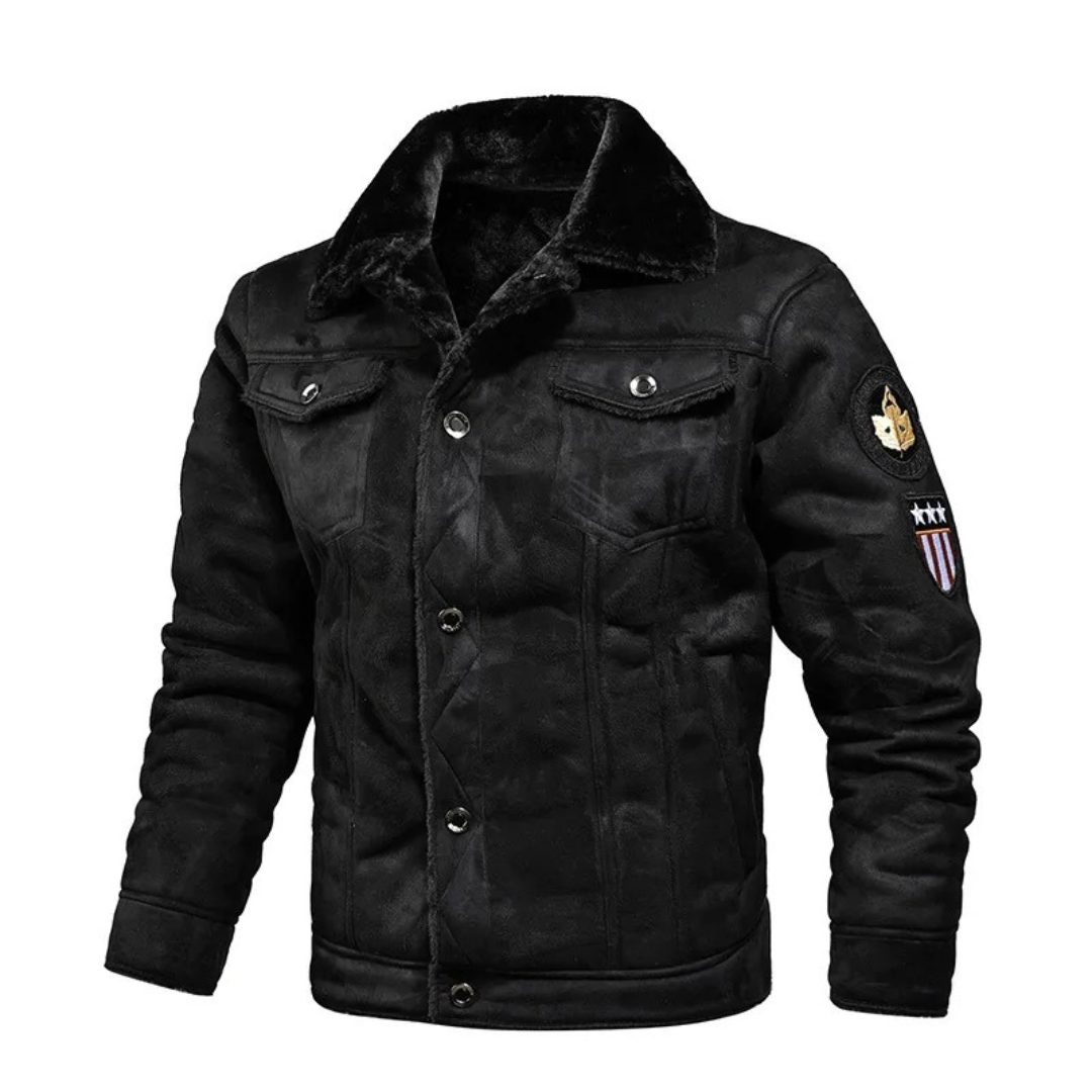 Sébastien - Veste Intemporelle Aviateur Col Fourrure