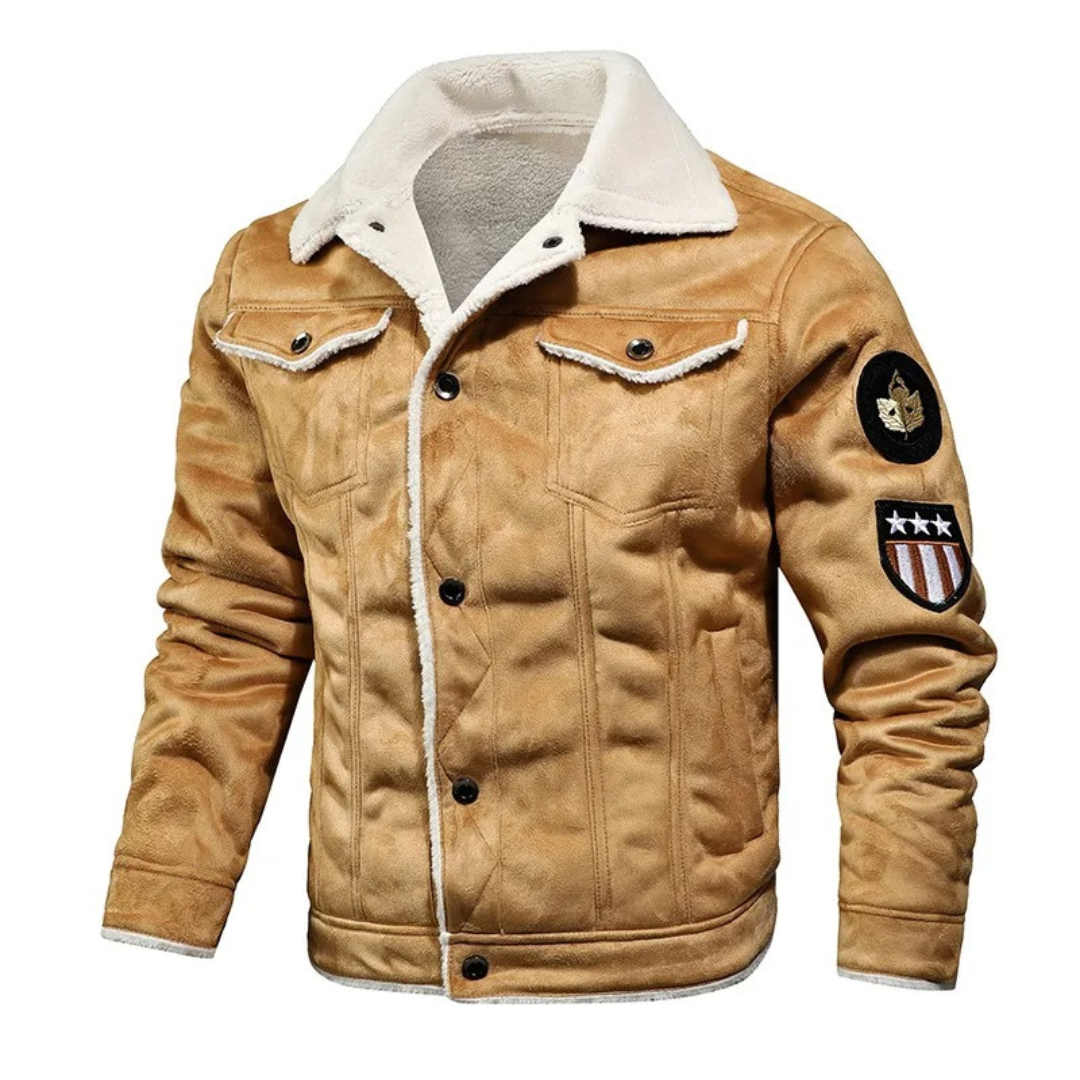 Sébastien - Veste Intemporelle Aviateur Col Fourrure