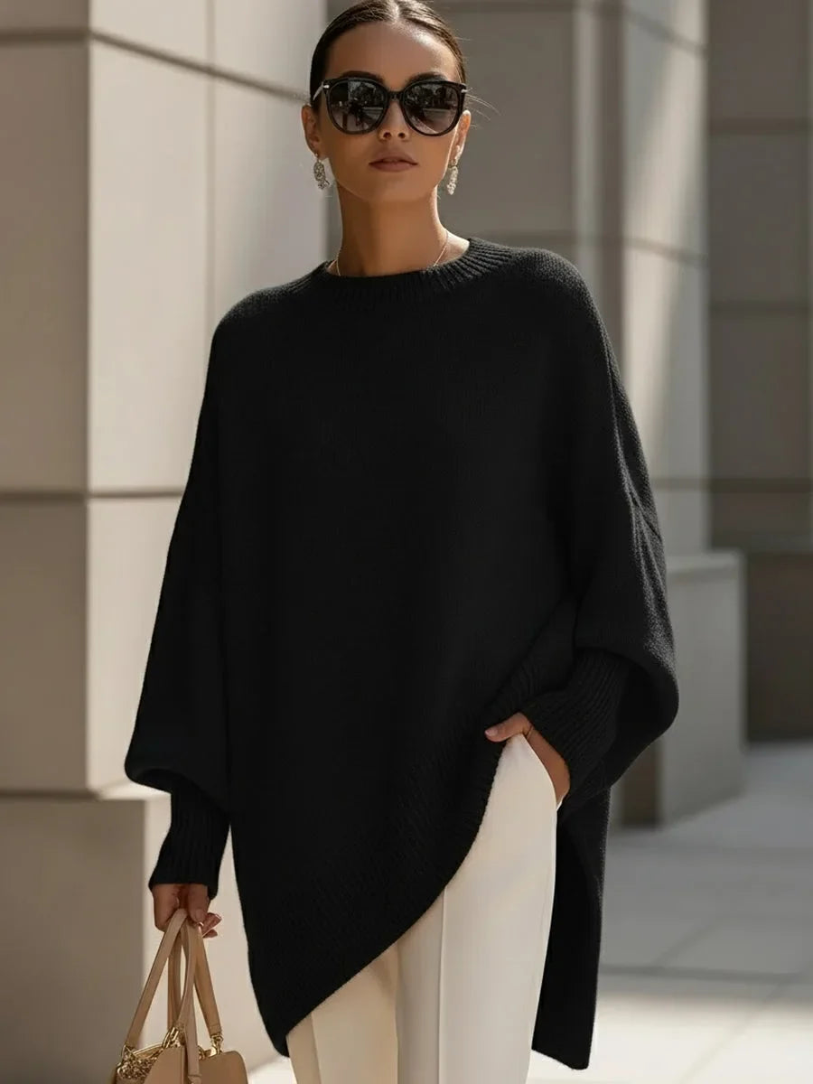 Sylvie - Pull Flatteur Oversize Asymétrique