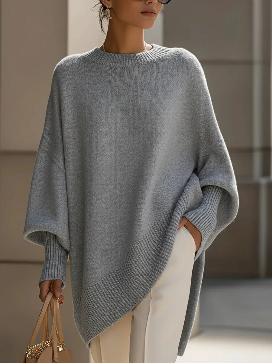 Sylvie - Pull Flatteur Oversize Asymétrique