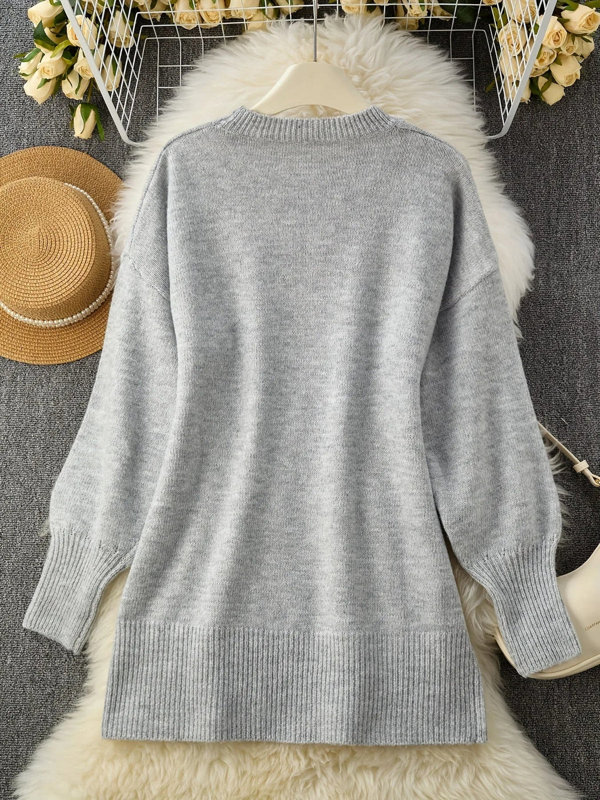 Sylvie - Pull Flatteur Oversize Asymétrique