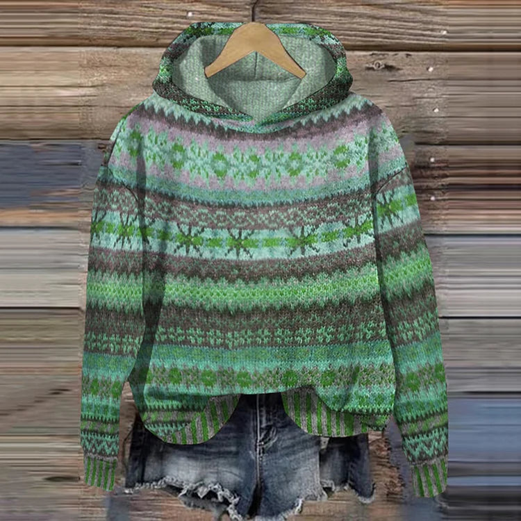 Elora - Pull automne chaud vintage femme