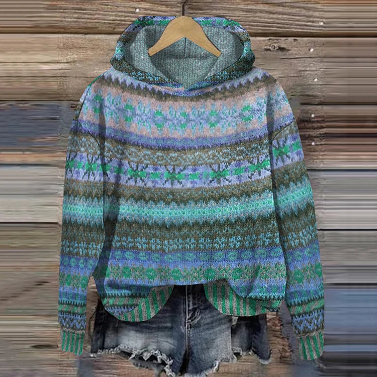 Elora - Pull automne chaud vintage femme