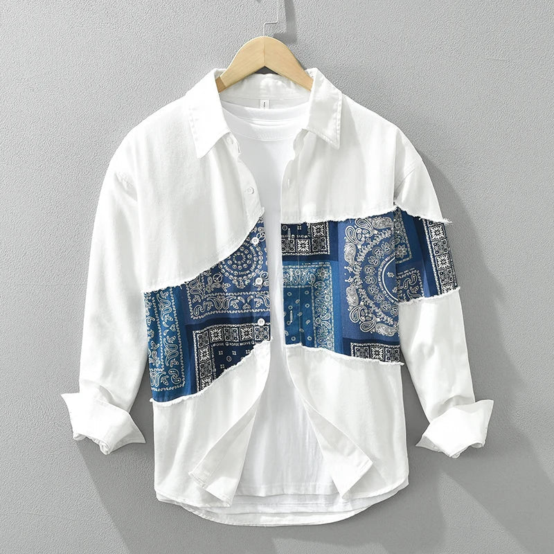 Jeroen - Chemise Patchwork Décontractée - Élégant - Hommes-2