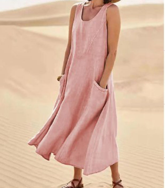 Elise - Robe En Coton Avec Poches