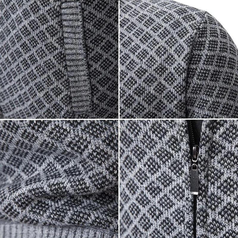 Patrick - Cardigan Raffiné Jacquard Zippé
