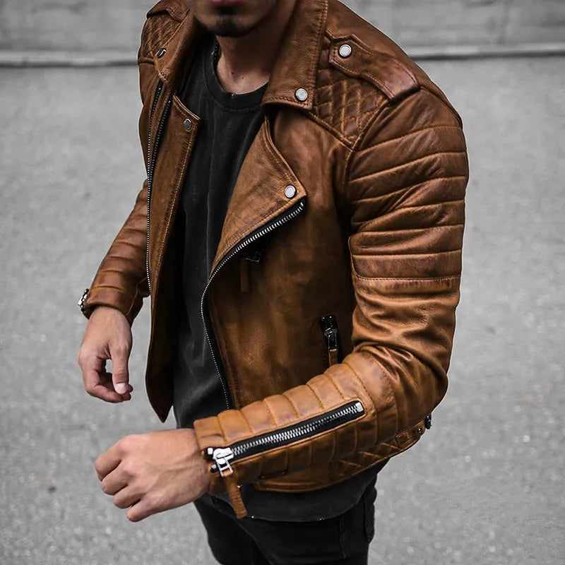 Alphonse - Veste En Cuir De Haute Pour Hommes