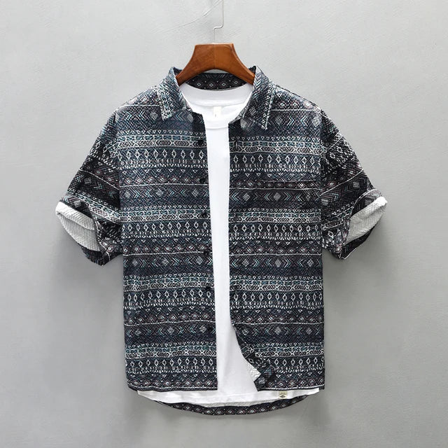 Image variante pour Jeroen - Chemise Vintage Imprimée - Confortable - Hommes-7