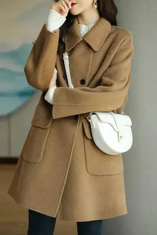 Anne | Manteau ĂlĂ©gant Laine Poches
