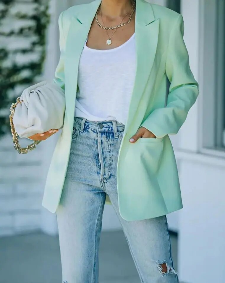 Léa - Blazer Élégant Pour Le Bureau