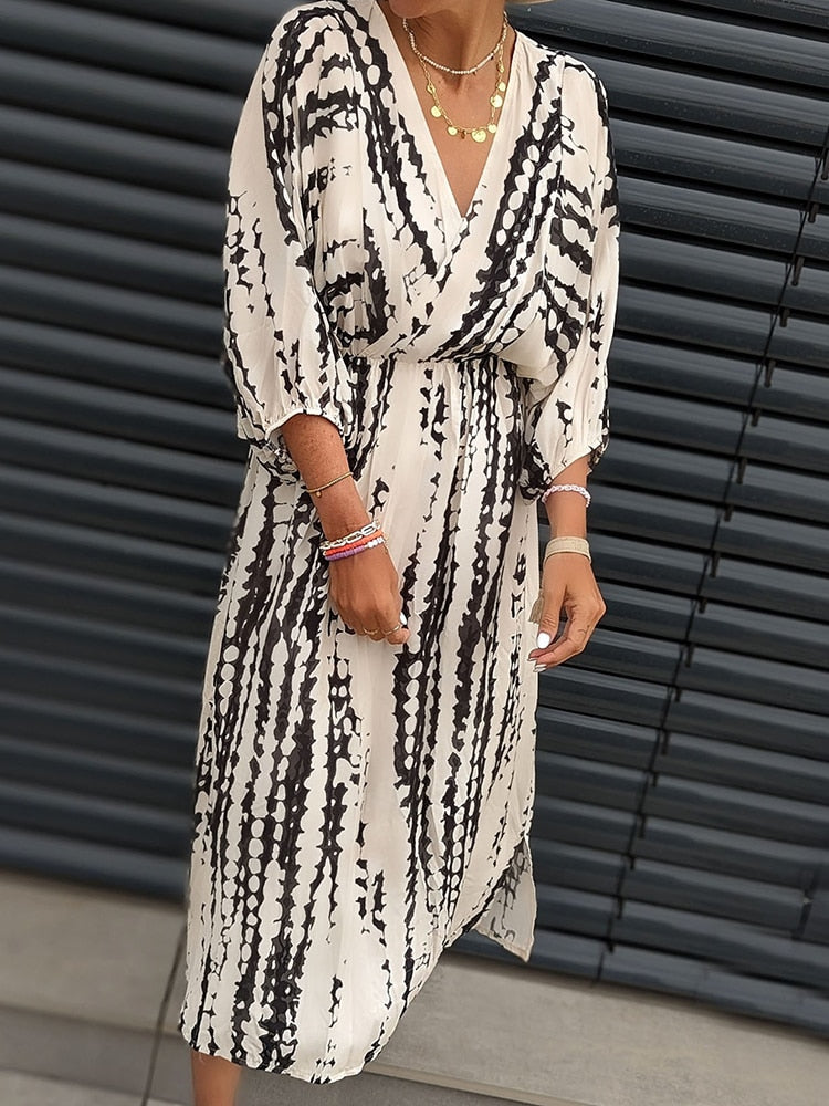 Inès - Robe Midi Élégante